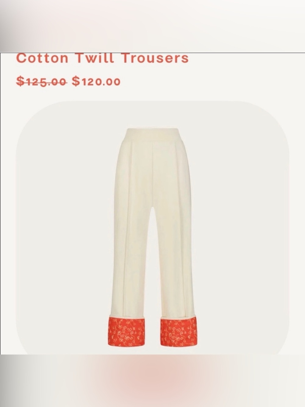 The Good Alma cotton twill pants size Medium